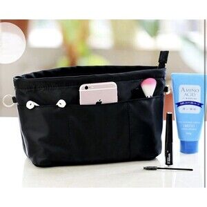 Purse Organizer Insert Large Tote Bag-Nylon Organizer 3055black-L Chic